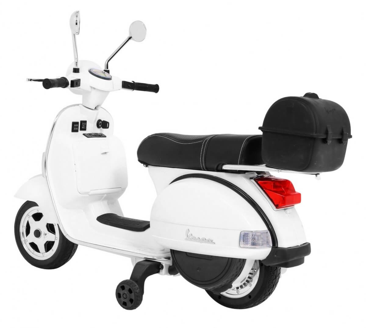 Motocicleta electrica pentru copii Scuter Vespa 12V 70W (PX150) Alb - Autokids.ro - poza 4