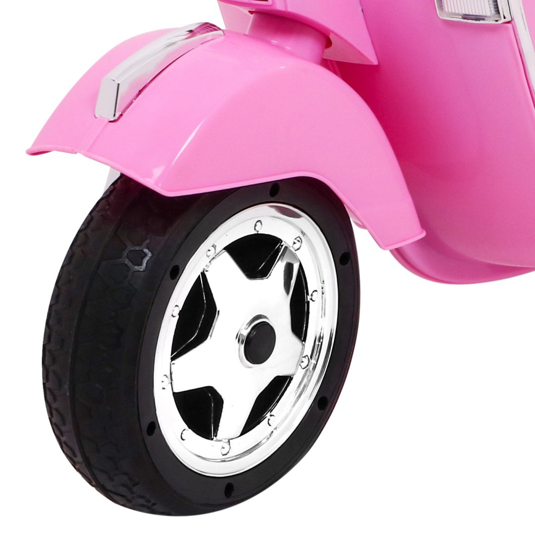Motocicleta electrica pentru copii Scuter Vespa 12V 70W (PX150) Roz - Autokids.ro - poza 5