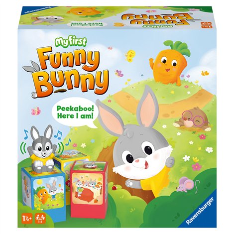 My first Funny Bunny Ravensburger, joc de societate pentru copii de la 18 luni
