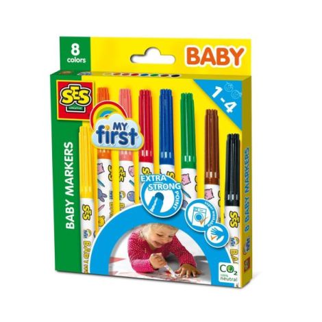 My first - Markere pentru copii 8 culori - poza 1