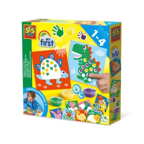 My first - Set acuarele pentru degete si tablouri cu dinozauri - poza 1