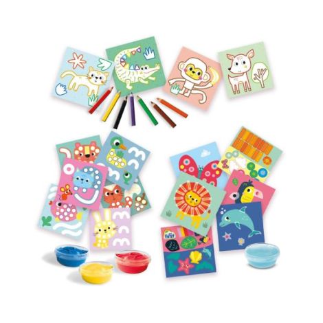 My first - Set pictura cu degete, colorare si lipirea formelor 3 in 1 - poza 2