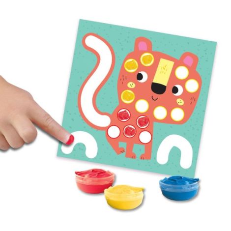 My first - Set pictura cu degete, colorare si lipirea formelor 3 in 1 - poza 3