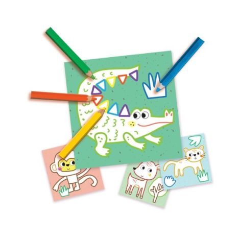 My first - Set pictura cu degete, colorare si lipirea formelor 3 in 1 - poza 4