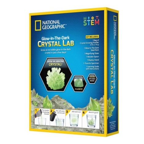 National Geographic - Kit Creativ Laborator De Crestere Cristale Verzi - poza 3