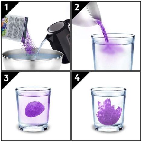 National Geographic - Kit Creativ Laborator De Crestere Cristale Violet - poza 4