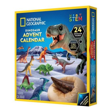 National Geographic - Set educativ Calendar de Craciun descopera lumea preistorica a dinozaurilor cu 24 de surprize - poza 2