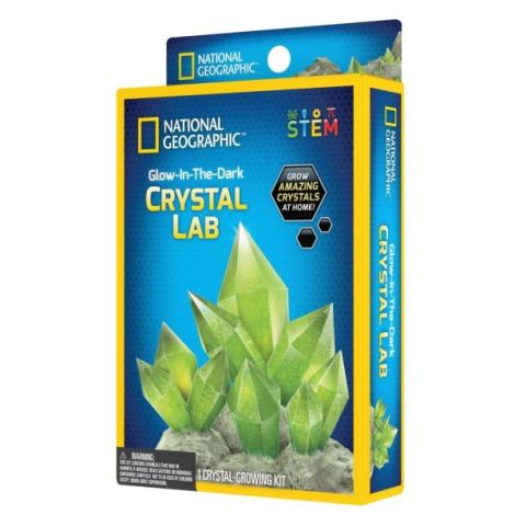 National Geographic - Set educativ Mini laborator de crestere cristale verzi fosforescente - poza 1