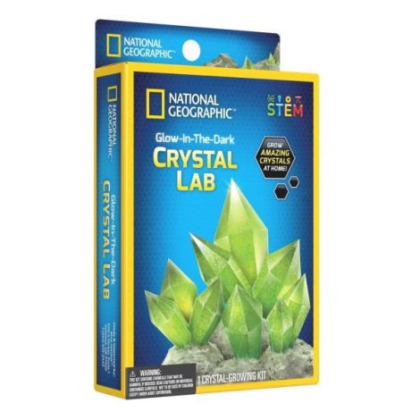 National Geographic - Set educativ Mini laborator de crestere cristale verzi fosforescente - poza 2