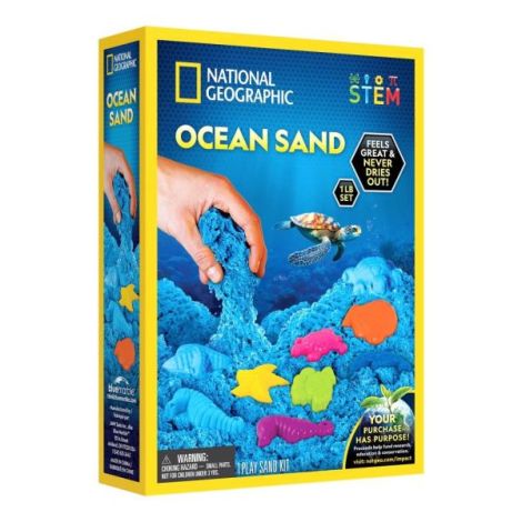 National Geographic - Set educativ Nisip senzorial modelabil ce ajuta la dezvoltarea abilitatilor motorii fine NG23678 - poza 1