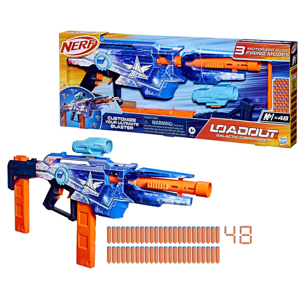 NERF Loadout Galactic Commander Blaster Motorizat cu 3 Moduri de Tragere - poza 1