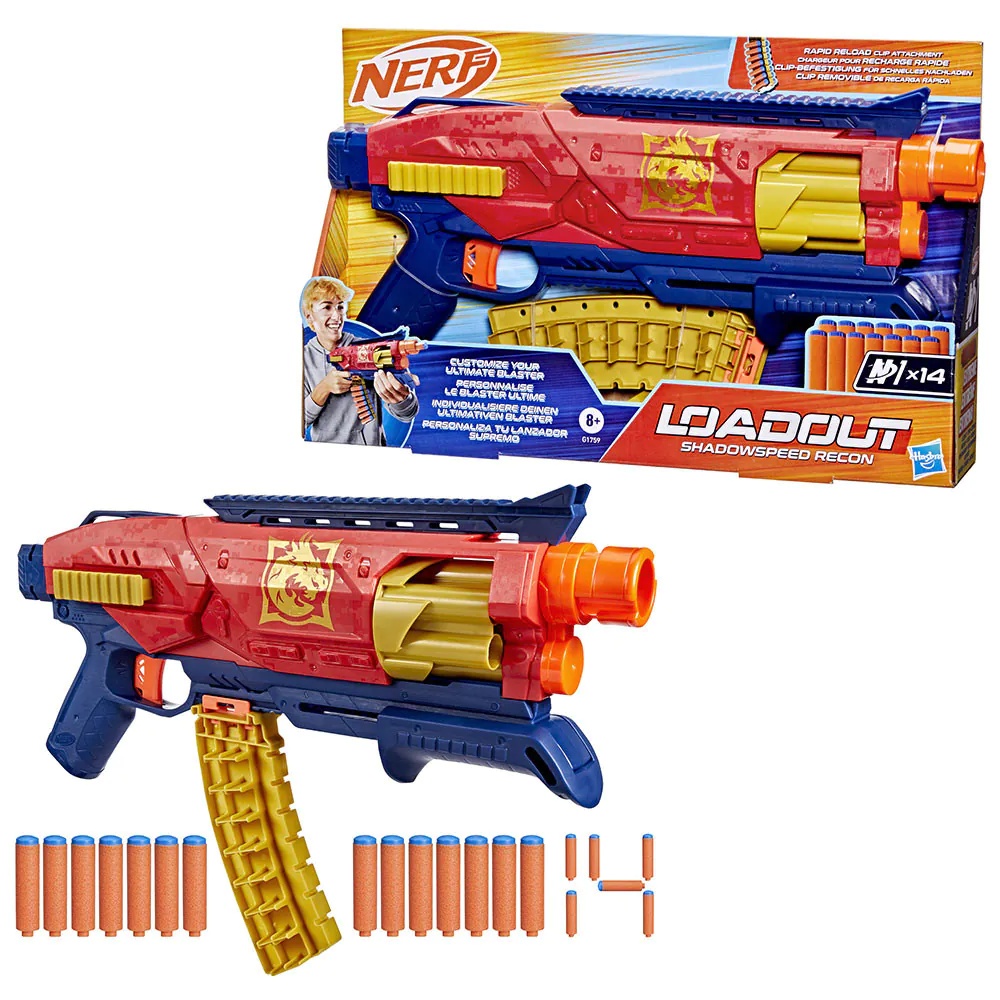 NERF Loadout Shadowspeed Recon Blaster Pompare cu Tambur - poza 1