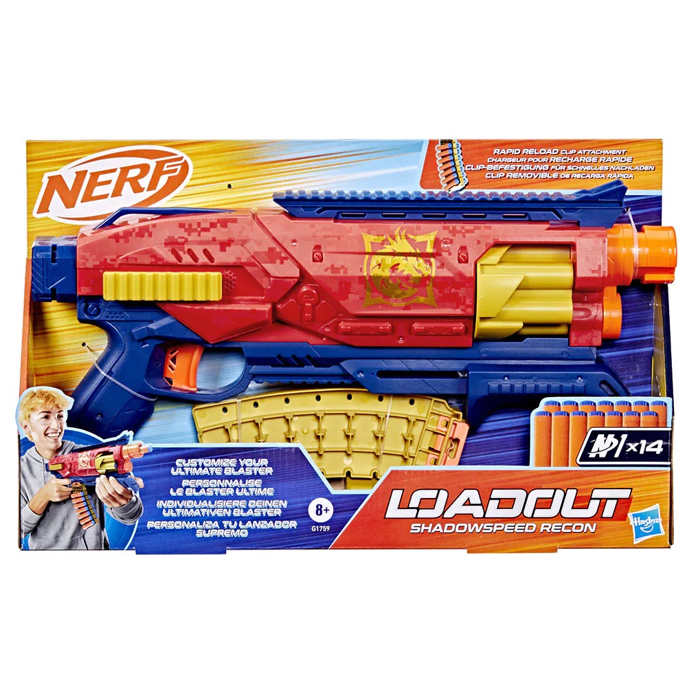 NERF Loadout Shadowspeed Recon Blaster Pompare cu Tambur - poza 2