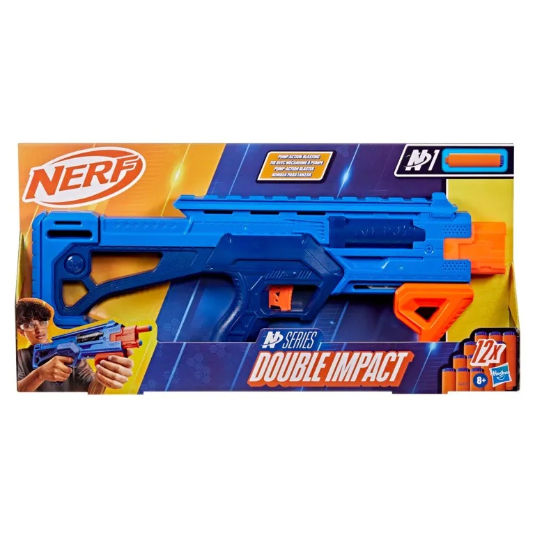 NERF N Series Double Impact Blaster cu 12 Sageti N1 - poza 1