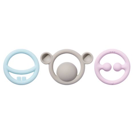 Nigi-Nagi-Nogi - set 3 inele de dentitie multisenzoriale (pastel) - poza 3