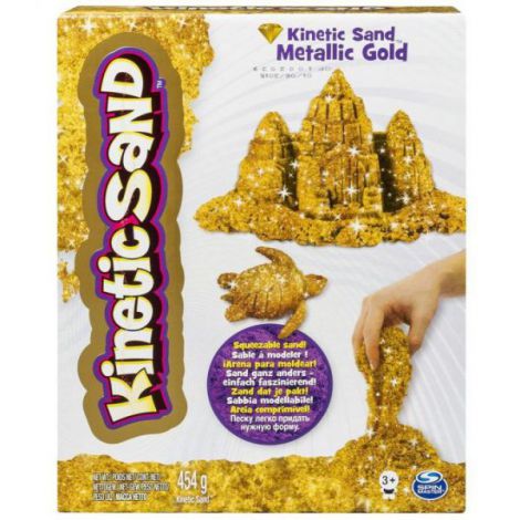 Nisip Kinetic Metale Si Minerale Stralucitoare Auriu - poza 2