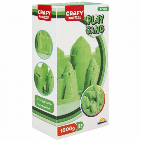 Nisip pentru modelaj Fun Sand 1000 gr culoare Verde - poza 1