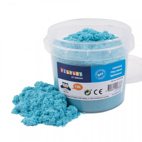 Nisip senzorial modelabil albastru deschis Play sand 1 kg PLAYBOX PB2472018 - poza 1