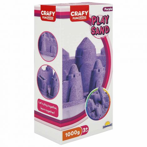 Nisip senzorial modelabil Fun Sand 1000 gr culoare Mov CRAFY CFS00002242