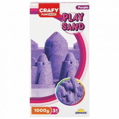 Nisip senzorial modelabil Fun Sand 1000 gr culoare Mov CRAFY CFS00002242 - poza 2