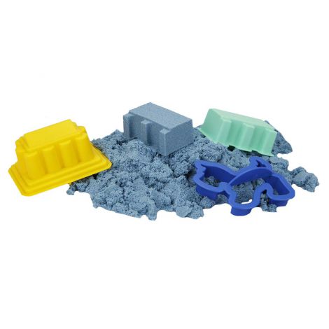 Nisip senzorial modelabil Fun Sand 350 gr Albastru si 3 unelte de modelat CRAFY CFS01000453 - poza 4
