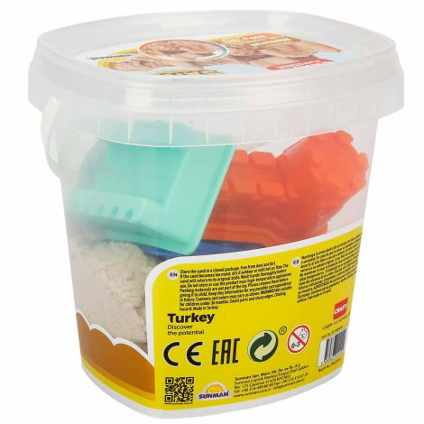 Nisip senzorial modelabil Fun Sand 350 gr Natur si 3 unelte de modelat CRAFY CFS01000449 - poza 3