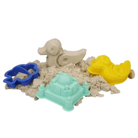 Nisip senzorial modelabil Fun Sand 350 gr Natur si 3 unelte de modelat CRAFY CFS01000449 - poza 4