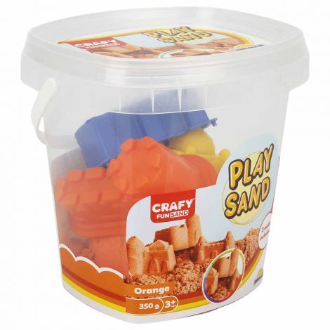 Nisip senzorial modelabil Fun Sand 350 gr Orange si 3 unelte de modelat CRAFY CFS00000450 - poza 2