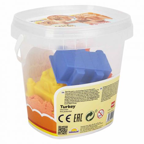 Nisip senzorial modelabil Fun Sand 350 gr Orange si 3 unelte de modelat CRAFY CFS00000450 - poza 3