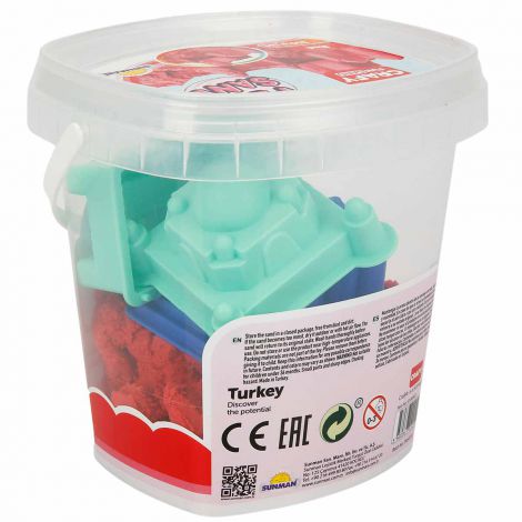 Nisip senzorial modelabil Fun Sand 350 gr Rosu si 3 unelte de modelat CRAFY CFS01000451 - poza 3