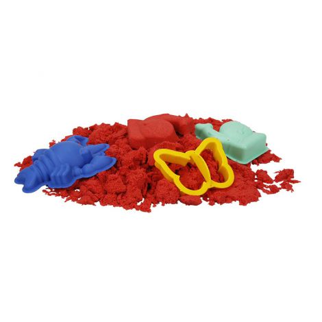 Nisip senzorial modelabil Fun Sand 350 gr Rosu si 3 unelte de modelat CRAFY CFS01000451 - poza 5