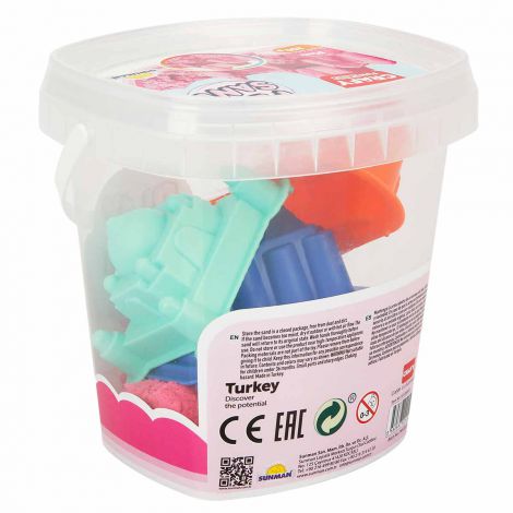 Nisip senzorial modelabil Fun Sand 350 gr Roz si 3 unelte de modelat CRAFY CFS01000452 - poza 3