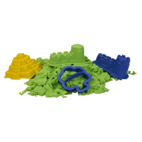 Nisip senzorial modelabil Fun Sand 350 gr Verde si 3 unelte de modelat CRAFTY CFS01000454 - poza 4