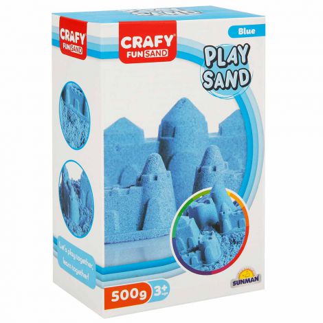 Nisip senzorial modelabil Fun Sand 500 gr culoare Albastru CRAFY CFS01002238 - poza 1