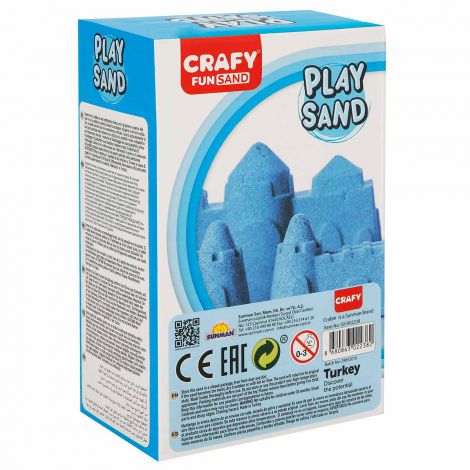 Nisip senzorial modelabil Fun Sand 500 gr culoare Albastru CRAFY CFS01002238 - poza 3