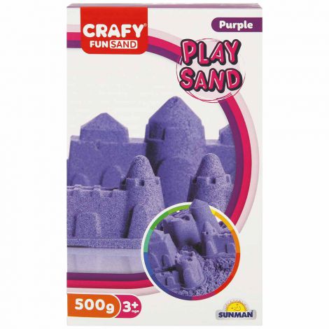 Nisip senzorial modelabil Fun Sand 500 gr culoare Mov CRAFY CFS00002235 - poza 1