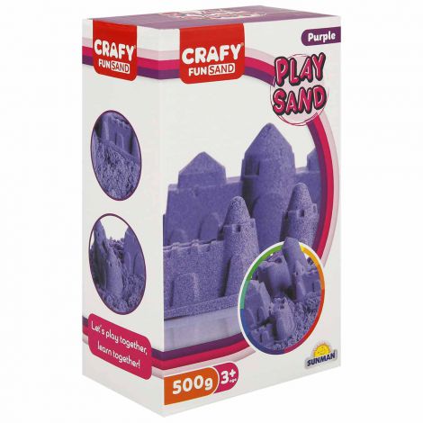 Nisip senzorial modelabil Fun Sand 500 gr culoare Mov CRAFY CFS00002235 - poza 2