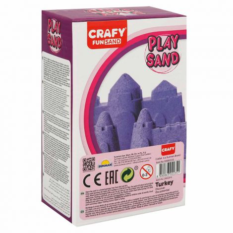Nisip senzorial modelabil Fun Sand 500 gr culoare Mov CRAFY CFS00002235 - poza 3