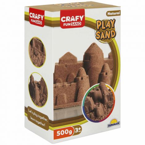 Nisip senzorial modelabil Fun Sand 500 gr culoare Natur CRAFY CFS00002233 - poza 2