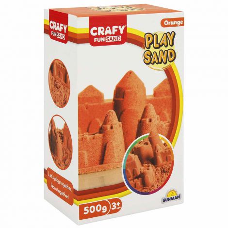 Nisip senzorial modelabil Fun Sand 500 gr culoare Orange CRAFY CFS00002239 - poza 1