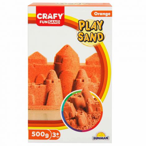 Nisip senzorial modelabil Fun Sand 500 gr culoare Orange CRAFY CFS00002239 - poza 2