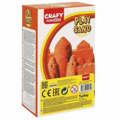 Nisip senzorial modelabil Fun Sand 500 gr culoare Orange CRAFY CFS00002239 - poza 3