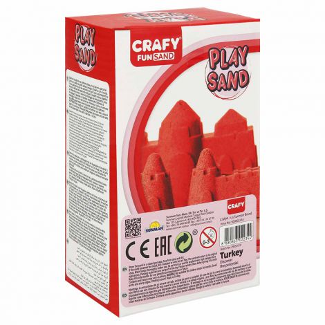 Nisip senzorial modelabil Fun Sand 500 gr culoare Rosu CRAFY CFS00002234 - poza 3