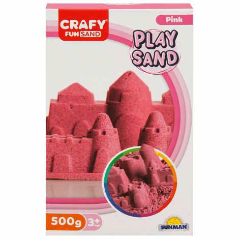 Nisip senzorial modelabil Fun Sand 500 gr culoare Roz CRAFTY CFS01002236 - poza 1