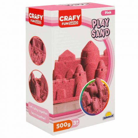 Nisip senzorial modelabil Fun Sand 500 gr culoare Roz CRAFTY CFS01002236 - poza 2