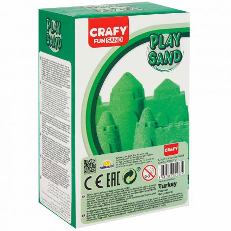 Nisip senzorial modelabil Fun Sand 500 gr culoare Verde CRAFY CFS01002237 - poza 3