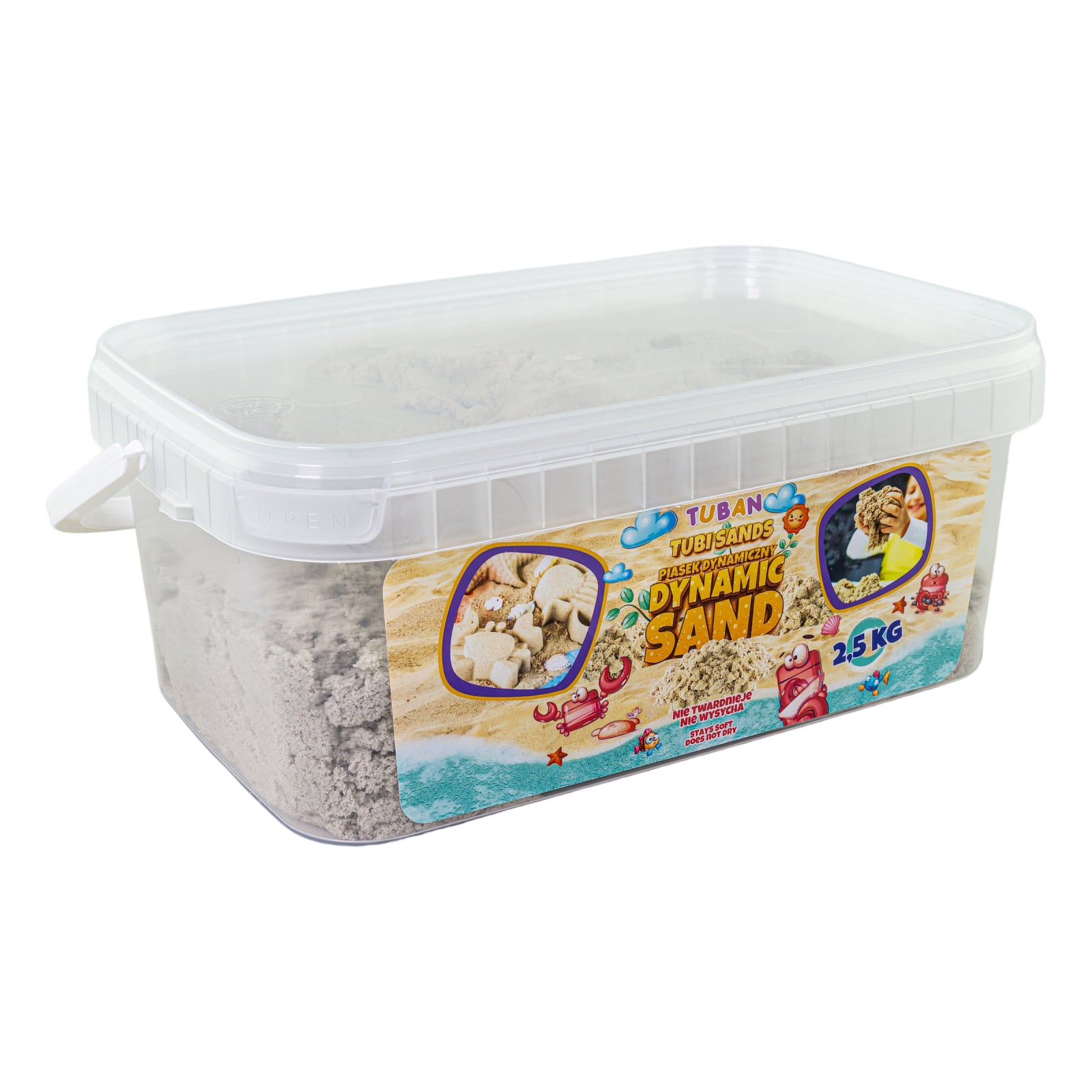 Nisip senzorial modelabil in cutie - natural, 2,5 kg