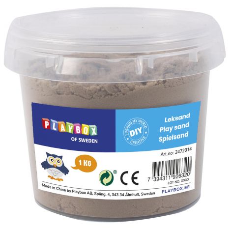 Nisip senzorial modelabil natur Play sand 1 kg PLAYBOX PB2472014 - poza 3