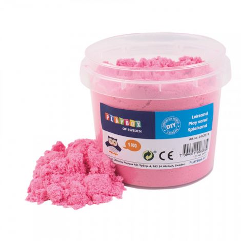 Nisip senzorial modelabil roz Play sand 1 kg PLAYBOX PB2472019 - poza 1
