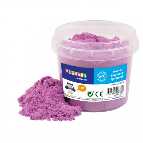 Nisip senzorial modelabil violet Play sand 1 kg PLAYBOX PB2472020 - poza 1